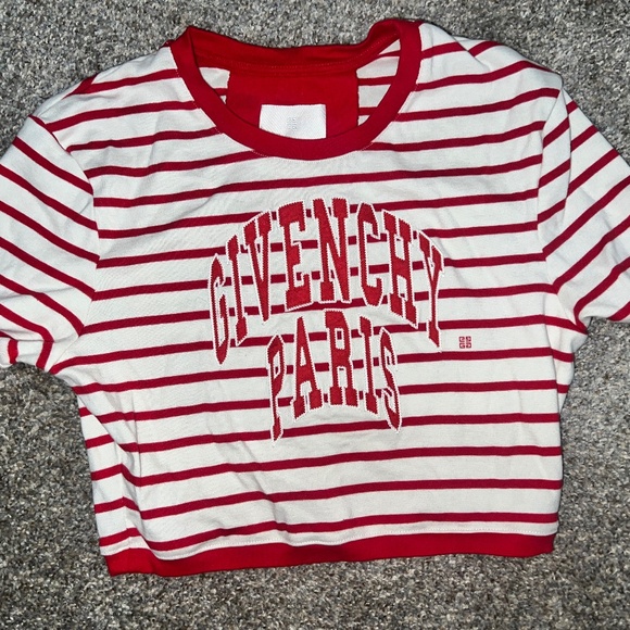 Givenchy Paris Red and White crop top - Picture 1 of 4